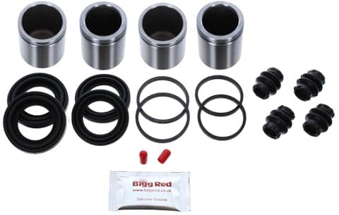 Bigg Red - Front L & R Brake Caliper Rebuild Repair Kit + Pistons - Compatible with Vauxhall Vivaro 2001–2014