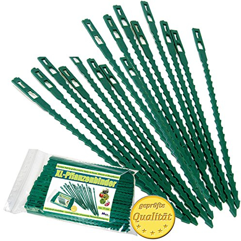 Pflanzenbinder XL Länge 17 cm grün für Rankhilfe Rosenbogen Spalier schonende Pflanzenbefestigung (400Stück)