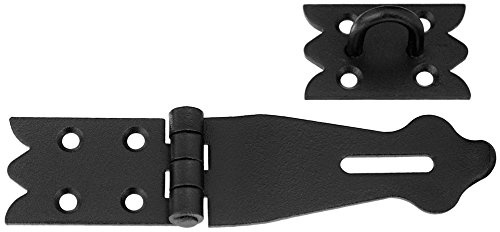 Überfallscharniere Überfalle gerade Panzer Riegel 150/35 Schwarz Pulverbeschichtet