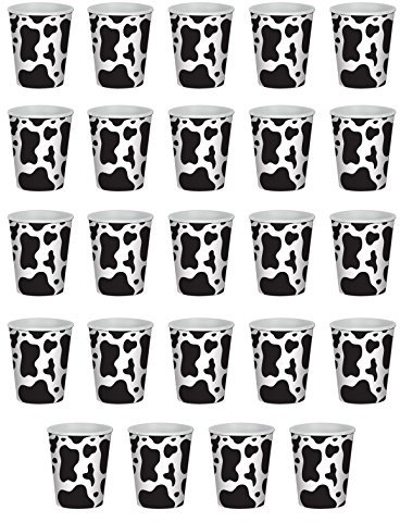 Beistle Gobelets en papier Noir/blanc
