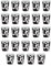 Beistle Gobelets en papier Noir/blanc