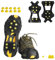Tacos de Hielo Willceal, Pinzas para Hielo Tacos de tracción Zapatos y Botas Zapatillas de Goma para la Nieve Picos Crampones con 10 Tacos de Acero Evitan Las Actividades