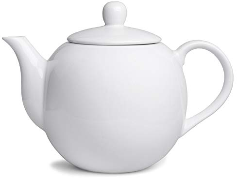 ORION GROUP Porzellankanne | 1,1 L | mit Griff | Kaffeekanne Teekanne (Weiß)