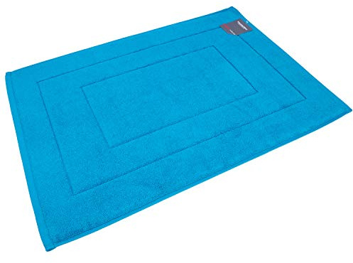 Traumschloss Frottier-Line Badematte aus Baumwolle - extra saugstarker Badvorleger 50x70 cm allergiker geeignet,50x70,dunkeltürkis,