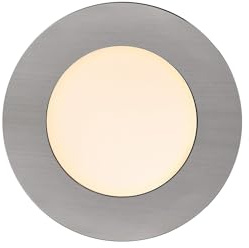 LED Einbauleuchte LEONIS, rund, 3er Set, 4,5W LED, 110°, 2700K, 345lm, IP65, Nickel