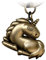 FABACH Porte-clés licorne endormi - Porte-bonheur pour femme - Pendentif licorne comme cadeau pour meilleure amie, partenaire, Bronze, Taille unique, Porte-clés