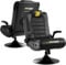 BraZen Serpent 2.1 Bluetooth Surround Sound Gaming Chair Foldable Pu Leather Seat with Pedestal Base - Black