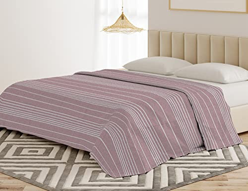 Banzaii Copriletto, Telo Copritutto multiuso per Arredo Irene Rosa 250x250 cm