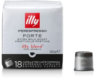 Illy Iperespresso Forte 100% Arabica | Illy 18 Capsules pour Café Espresso (120,6 Grammes)