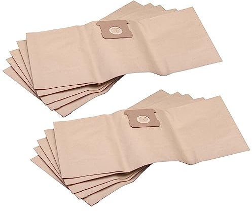 vhbw 10x bolsa compatible con Einhell TC-VC 1812 S, TC-VC 1815 S aspiradora - papel, 24 cm x 19 cm marrón