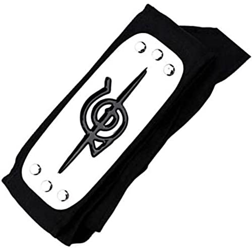 Generico Itachi Stirnband Konoha Ninja Shinobi Sonnenaufgang Cosplay, Schwarz , 11x5x0.5cm