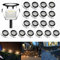 CHNXU 20er Set Terrassen Einbaustrahler LED Bodeneinbaustrahler Ø30mm 0.6W Aussen DC12V Warmes Weiß IP67 Wasserdicht LED Einbauleuchten Deckenstrahler für Küche Garten Treppen Bad Balkon, Schwarz
