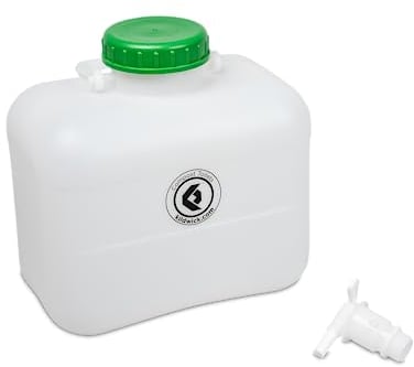 Kildwick Weithals-Wasserkanister mit Hahn/Eckventil 9,5 l