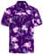 J.VER Kurzarmhemd Herren Hawaiihemd Flamingo Blumenhemden Sommer Freizeit hemde Bügelfrei Comfort Fit Strandhemd Für Büro Hochzeit Reisen Lila Flamingo XL