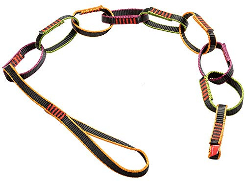 JOTOUCH Daisy Loop Chain for Climbing,22KN(4850lb) Nylon Webbing Sling Safe Chain for Outdoor Activities,Personal Anchor Tether System,Aid Climbing(140cm/55in)