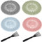 VEGCOO 4 Pièces Filtre Cheveux Douche,Attrape Cheveux Douche Filtre Cheveux Baignoire Utilisé dans la Salle de Bain, la Baignoire, la Cuisine, Envoyer des Clips de Nettoyage des Cheveux