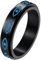 JewelryWe Schmuck Fidget Angst Ring Damen Herren 5mm Augen von Gott Edelstahl Drehbarer Anti Stress Band Bandring mit Gravur, Schwarz Größe 57