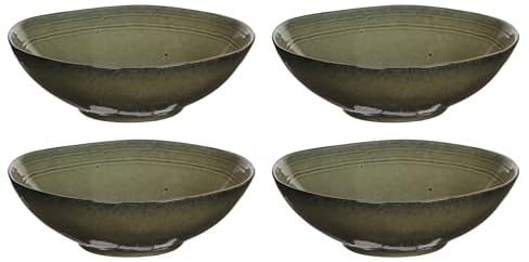 MICA Decorations Tabo Essgeschirr - 30x30x9 cm - Keramik - Créme - Staz von 4
