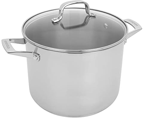 HENCKELS 1023669 Casserole à pâtes avec couvercle et passoire en acier inoxydable