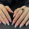 24PCS Short False Nails Almond, French Tip Nude & White Press on Nails Designs, Glossy Removable Glue-on Nails Fake Nails Set with Glue Stickers, Acrylic Full Cover Stick on Nails for Women Girls