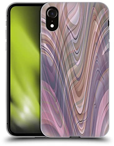Head Case Designs Offizielle Suzan Lind Neutrale Töne Wirbel Aus Marmor Gel Handyhülle Hülle [Militärischer Schutzgrad] Kompatibel mit Apple iPhone XR