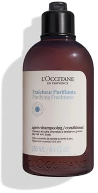 L'OCCITANE - Haarspülung Reinigende Frische - 250 ml - Fettiges Haar und fettige Kopfhaut - In Frankreich hergestellt