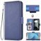 Auotu PU Leder Flip Mit Kamera Schutz Brieftasche Handyhülle Lederhülle Cover Tasche Case Hülle Etui für CUBOT Kingkong 9 Smartphone (Blau)
