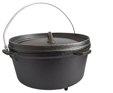 Dutch Oven Gusseisen Schmortopf Feuertopf Outdoor BBQ Lagerfeuer Glut 8,5qt Ideal für 5-8 Personen