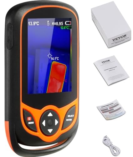 VEVOR Wärmebildkamera für Android 256x192 Pixel Hohe Auflösung 0,07 °C Wärmeempfindlichkeit Temperaturbereich von -20℃ bis 550℃ Infrarot Kamera 25 Hz ideale Wahl für Hausinspektion HVAC Sanitär usw.