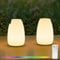 uuffoo 2 Stück Led Tischlampe Outdoor IP44 Wasserdicht akku tischleuchte Fernbedienung Warmweiß 8 Farben Dimmbar Outdoor Lampe Für Camping Terrasse Garten Heimat Deko.