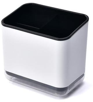 JAMAKALA Cutlery Drainer for Sink, Kitchen Utensil Holder and Compartment Organiser (Black)