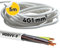 Kalitec H05VV-F Tubo Flessibile 4 x 1 mm² | Cavo di Alimentazione 4G1 mm2 Con Conduttore di Protezione, in PVC per Interni, Elettrico Bianco, per Lampada Flessibile