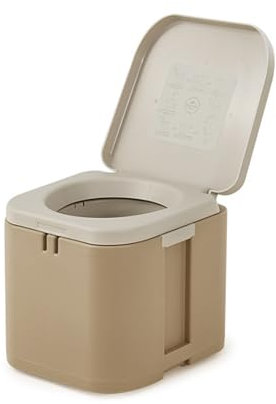 Toilettes De Camping Portables Avec Doublure Amovible Et 10 Sacs Biodégradables Wc Camping Car Toilette Seche Toilettes Mobiles Pliable Pour Hommes Et Femmes Seau Hygiénique Pour Voiture , Khaki