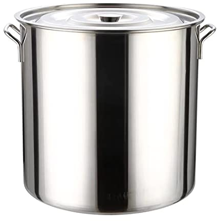 Stainless Steel Stock Pot with Lid - Large 30L,45L,65L, Stockpot with Mirror Finish Stainless Steel Lid - Durable and Versatile Cooking Pot