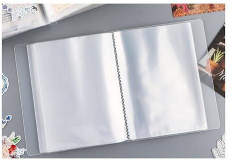 Album fotografico con copertina trasparente, 10 x 15 cm, per cartoline, opere d'arte, immagini, adesivi con 40 pagine