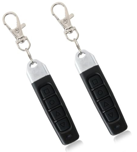 Mando a distancia universal con puerta de 433 MHz, 2 piezas de llavero, mando a distancia automático y código variable para puertas y garajes, mando a distancia universal para puerta de frecuencia