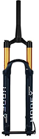 UIOPPOI Forcella di sospensione pneumatica per bici MTB da 26/27,5/29 pollici da viaggio 120 mm regolazione rimbalzo regolabile forcella anteriore affusolata asse passante 15 x 100 mm blocco