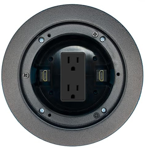 RiteAV Placa de pared HDMI HDMI con toma de corriente [negro]