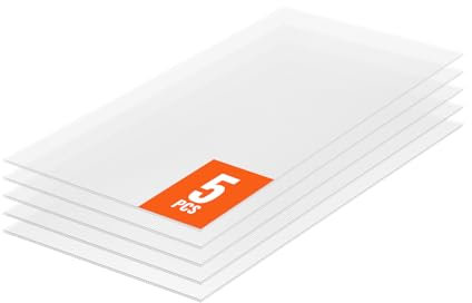 VEVOR Plaque en Polycarbonate, 1210x605x8 mm, Panneaux de Toit en Feuilles, Lot de 5, Toiture Plastique Ondulé Imperméable, Protection Contre UV, Transparent, Résistant aux Chocs, pour Serre, Jardin
