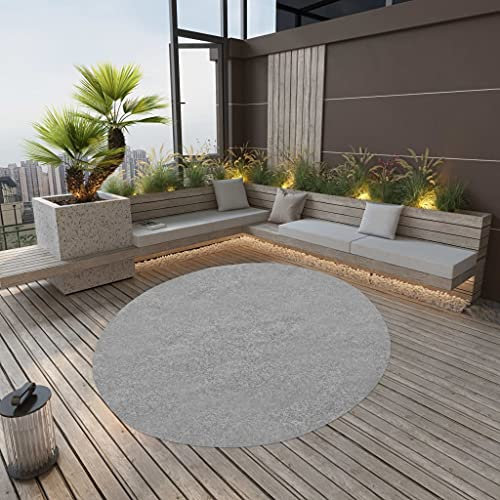 Home Garden Kunstrasen mit Nieten Ø 170 cm grau rund