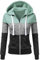 Newbestyle Jacke Damen Sweatjacke Hoodie Sweatshirt Pullover Oberteile Kapuzenpullover,Green,3XL