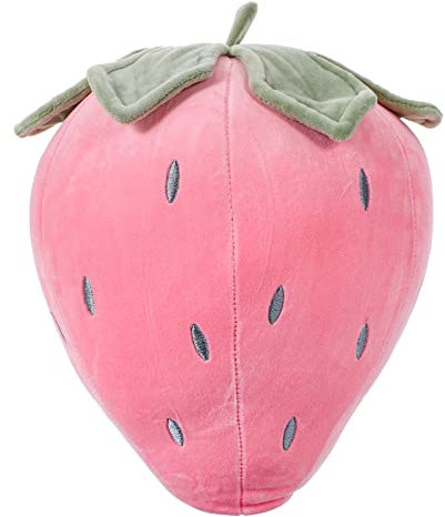 Abaodam Adorable Oreiller en Peluche Fraise De 30 Cm pour Filles Décoration De Canapé De Fête