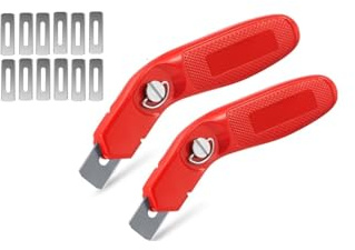 2PCS ZY307 Knife for Cutting Carpet Heavy Duty Carpet Knife with 6 Blades Utility Tools for Box Cutter, Carpet and Roofing Purpose, Aluminum