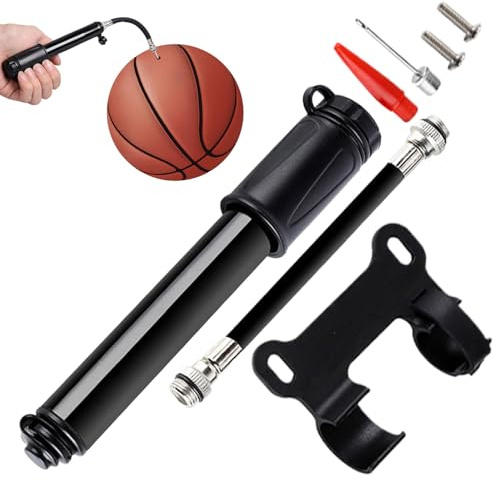 Liakyunf Pompe À Vélo Portable,Pompe Gonfleur Portable pour Pneus de Vélo | Gonfleur Compact Rapide avec Tuyau pour Ballon de Foot et VTT, Entretien Équipement Sportif de Montagne