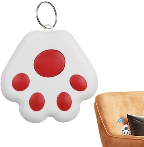 DAWCBVJQ Recherche de clé,Chercheurs d'objets avec une forme de griffe de chat mignonne | Localisateur de chat chien, localisateur de clé sans fil en temps réel, capteur d'alarme Portable pour animaux