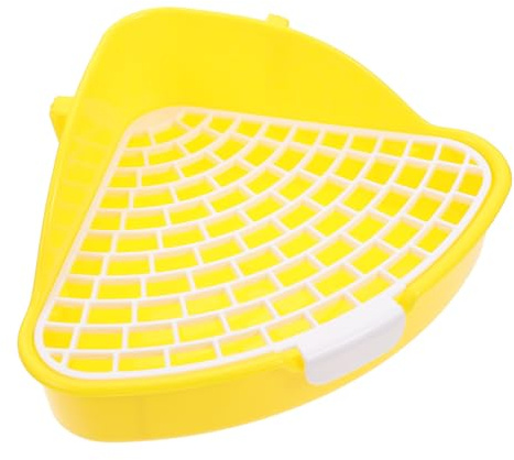 TOYANDONA Dreieckige Kaninchen Toilette aus Kunststoff mit Mesh Boden
