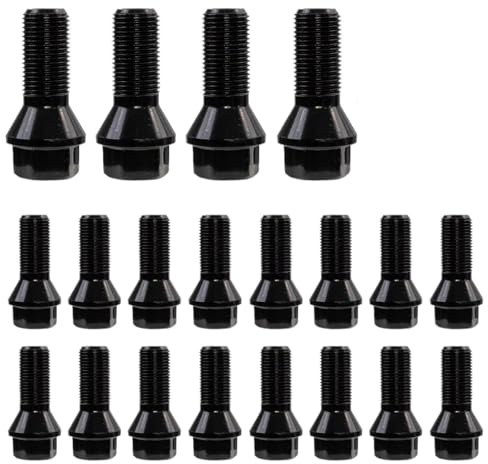 Vis Roue Voiture Compatible Avec BMW Pour F20 F21 F22 F23 F30 F32 20x Boulons Roue Noirs Écrous Roue Pièces Moyeu Roue 36136774896