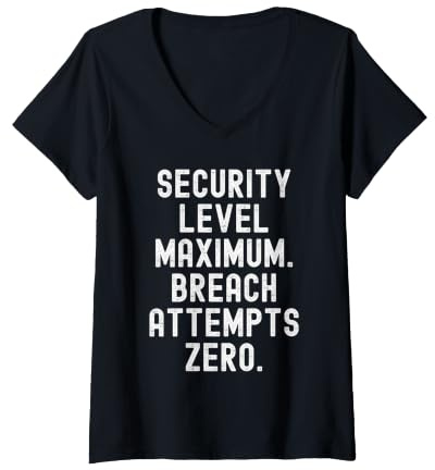 Damen Sicherheitsstufe maximale Verletzungsversuche Zero Witty T-Shirt mit V-Ausschnitt