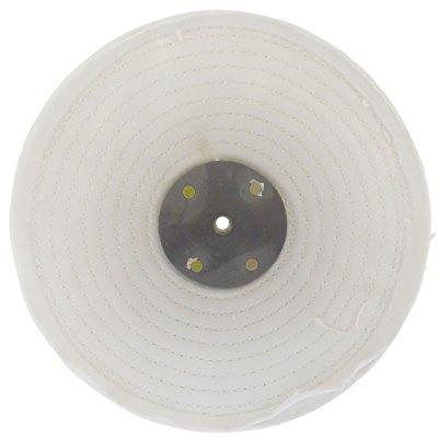 White Close Stitched Metal Polishing Buffing Mop 10 x 2 4 Section 2nd Stage