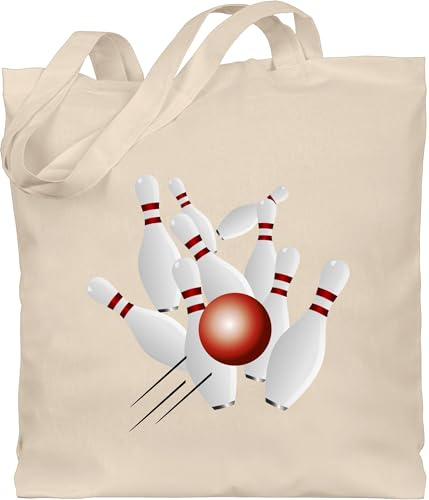 Shirtracer - Baumwolltasche - Bowling & - Kegeln alle 9 Kegeln Kugel